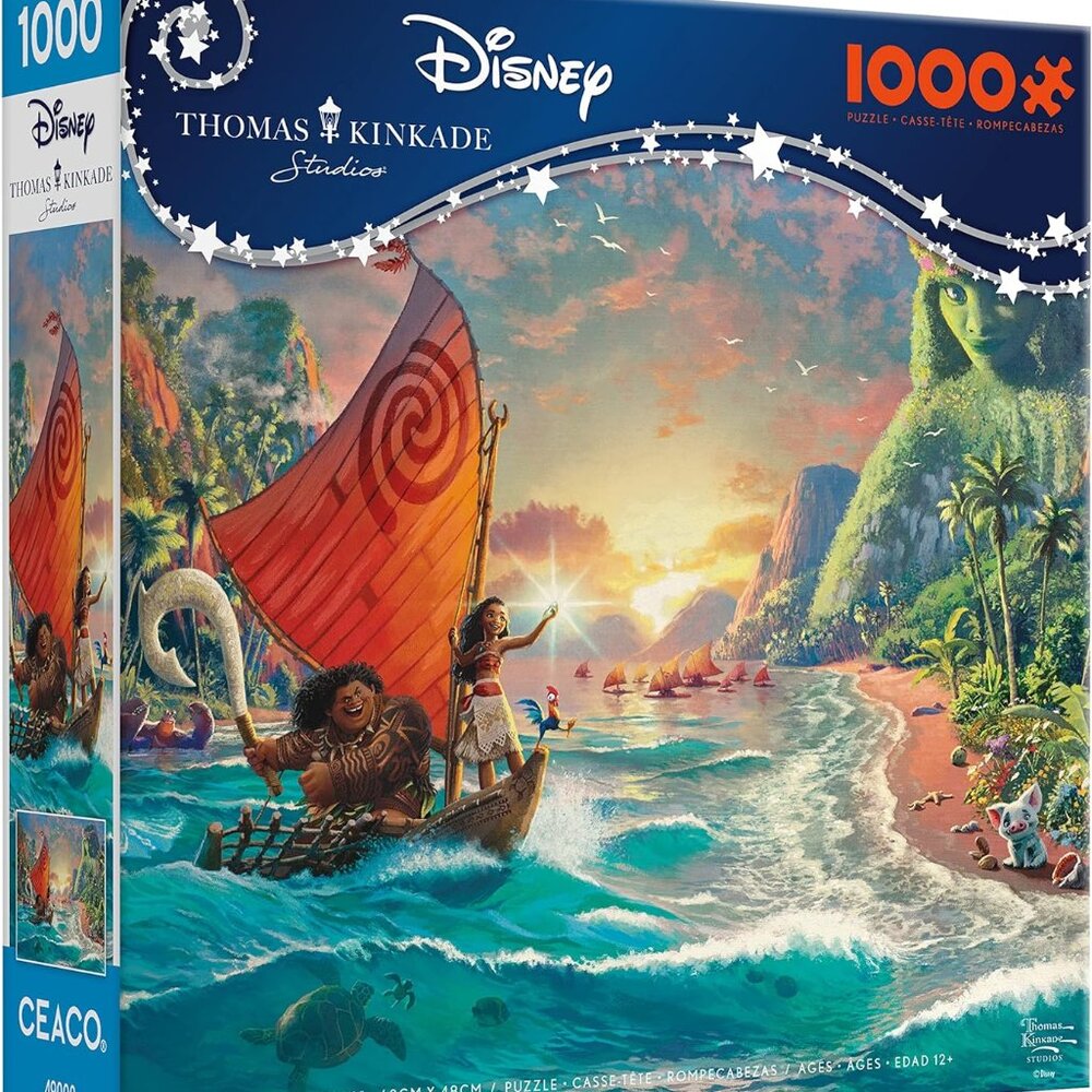 Ceaco - Thomas Kinkade Disney Dreams - Moana - 1000 Piece Jigsaw Puzzle